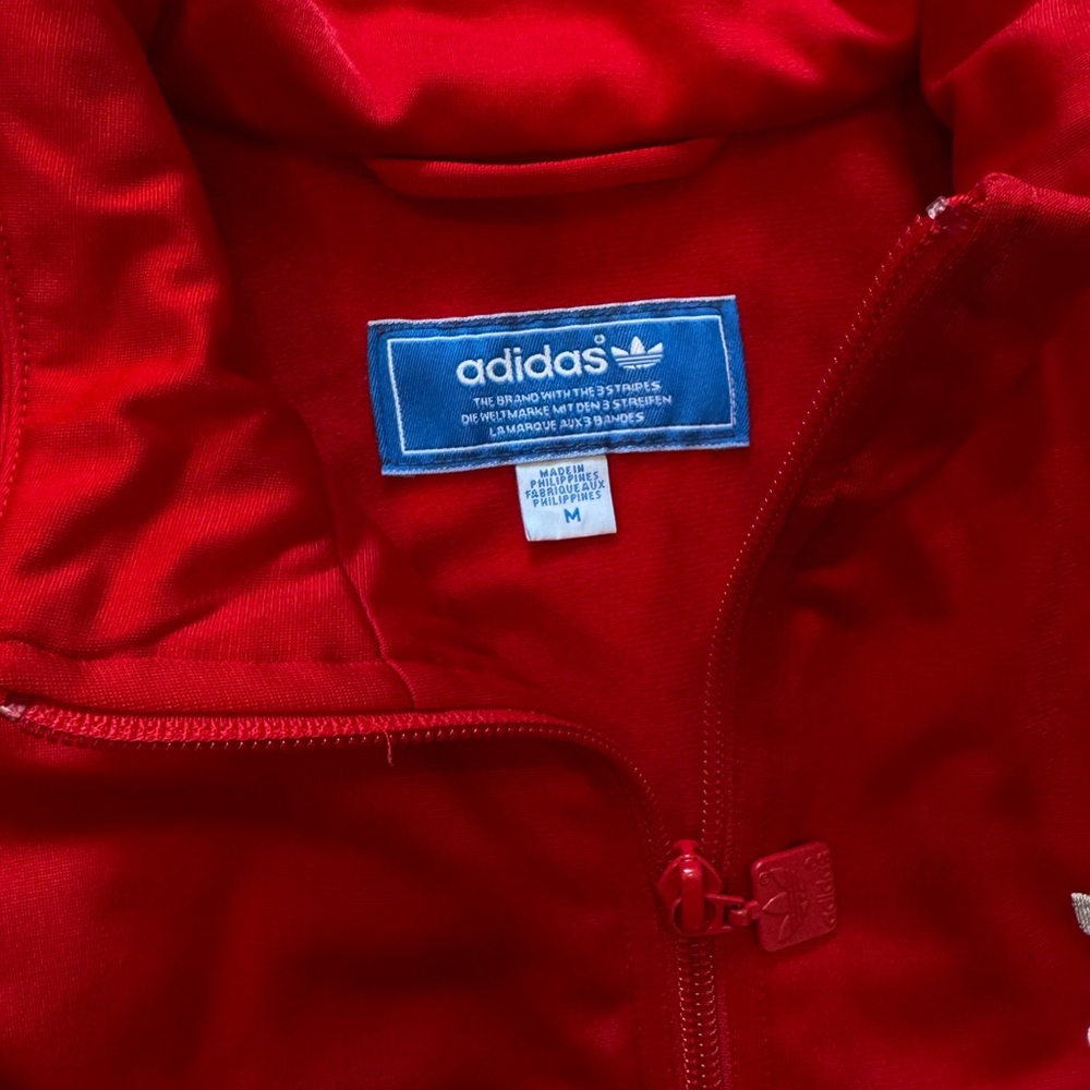 Adidas Red Track Jacket - YOUTH M - Picture 2 of 2